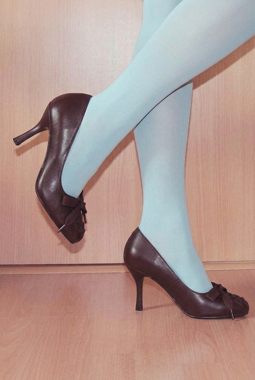Bow Tie Retro Low Heels