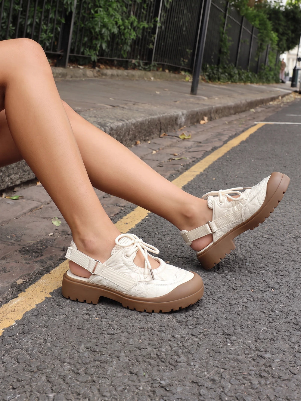 Rosine Quilted Canvas Hybrid Sandals