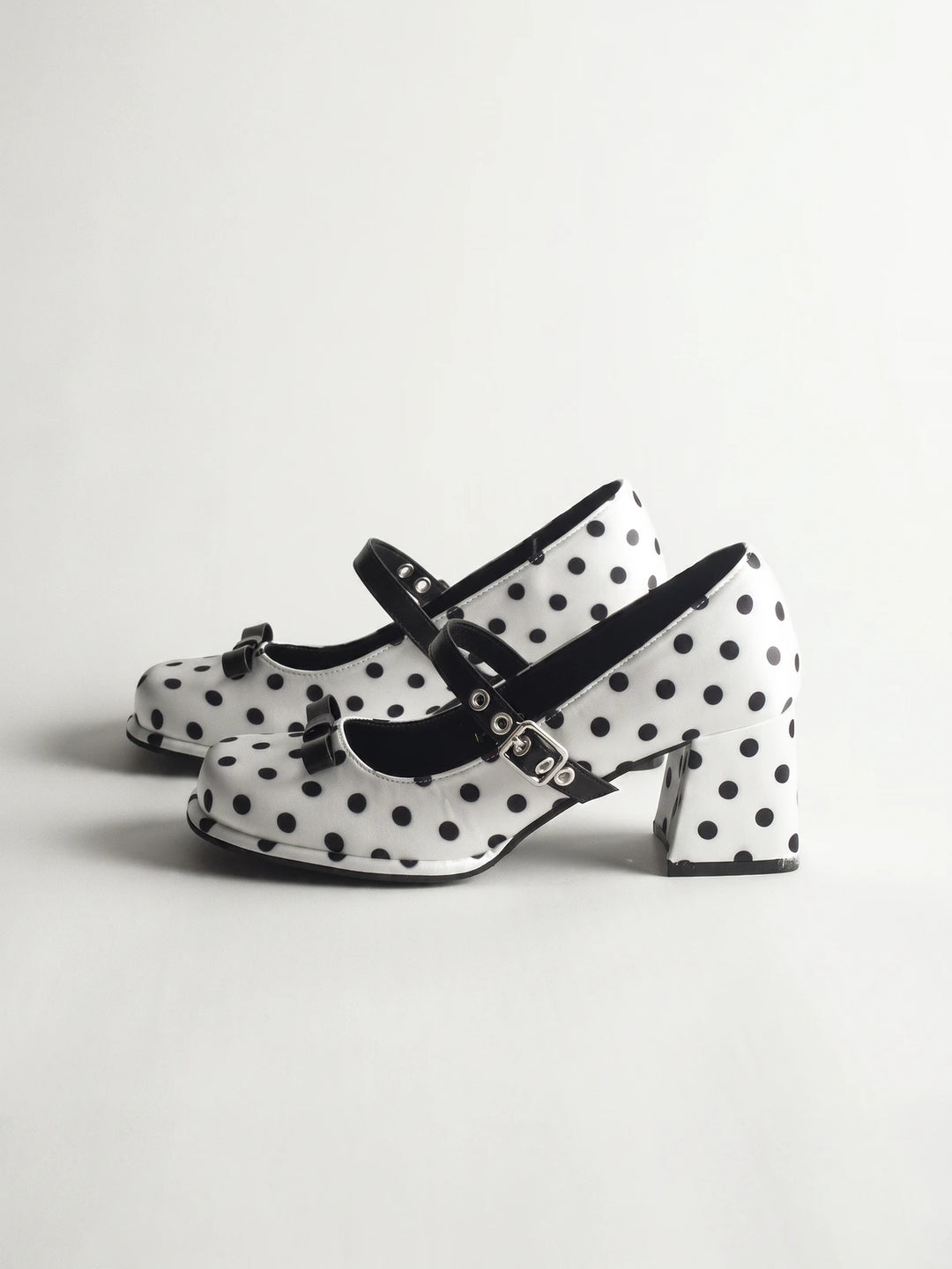 Zibeline Polka Dot Bow Mary Jane Heels