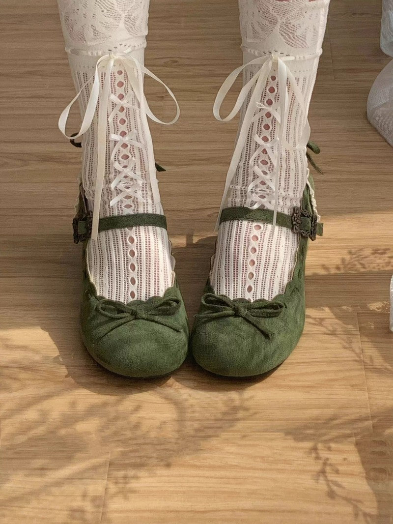 Retro Bow Round-Toe Lolita Shoes