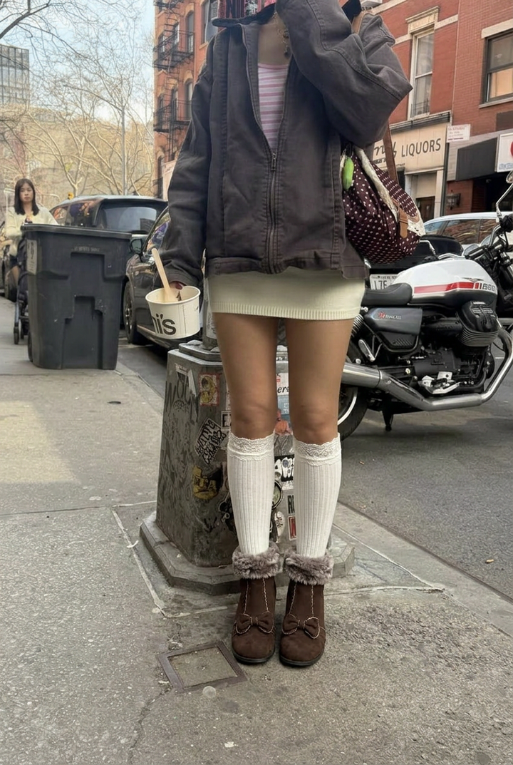 Fleece-Lined Suede Short Boots