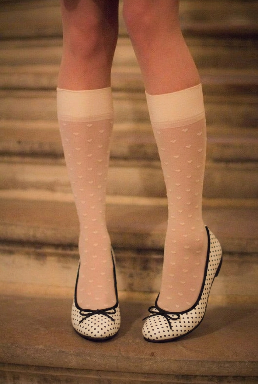 Noir Bow Polka Flats