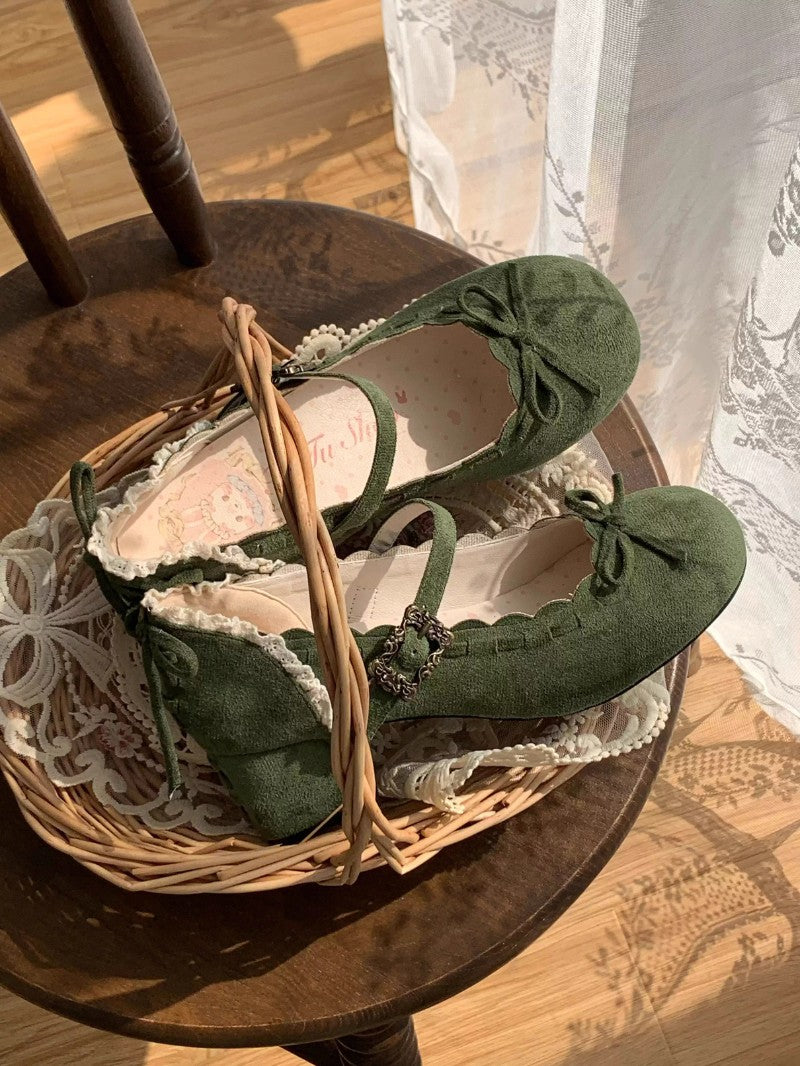 Retro Bow Round-Toe Lolita Shoes