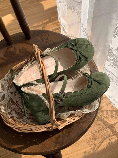 Retro Bow Round-Toe Lolita Shoes