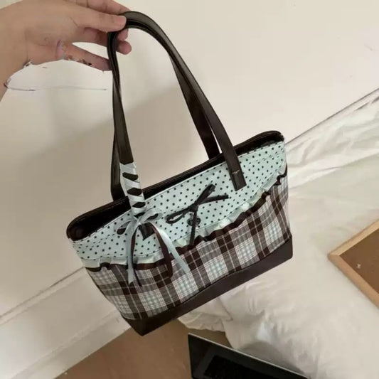 Color-Block French Commuter Tote