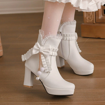 Sweet High Heel Ankle Boots