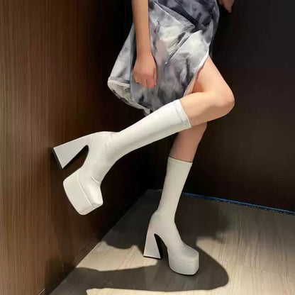 Chunky Platform High-Top Martin Boots