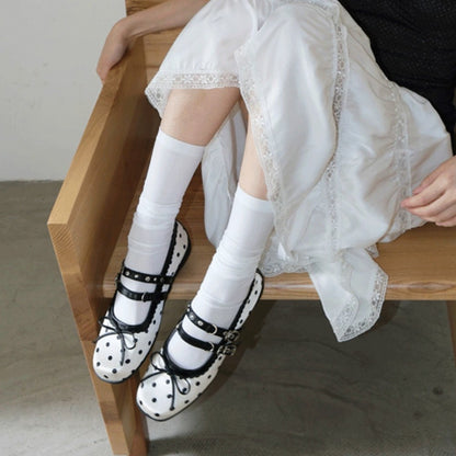French Polka Dot Mary Janes