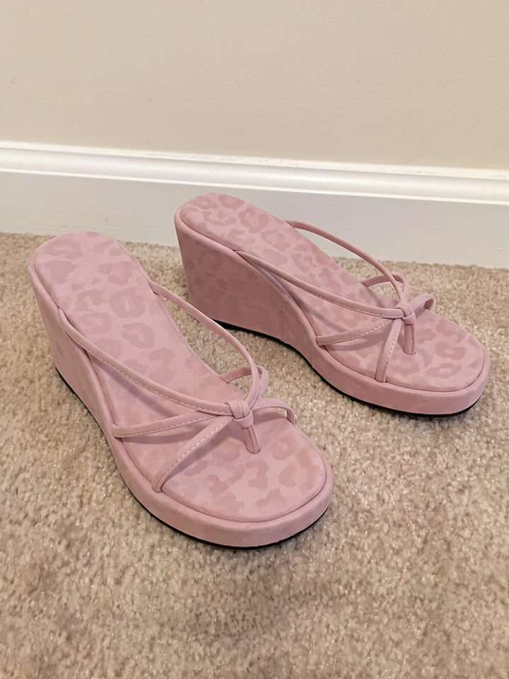 Bubblegum Pink Leopard Sandals