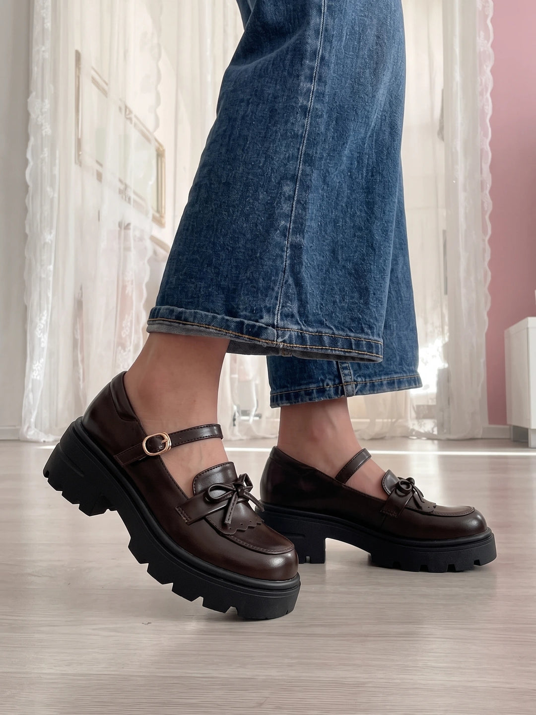 Ottaviolette Lug Sole Mary Jane Shoes