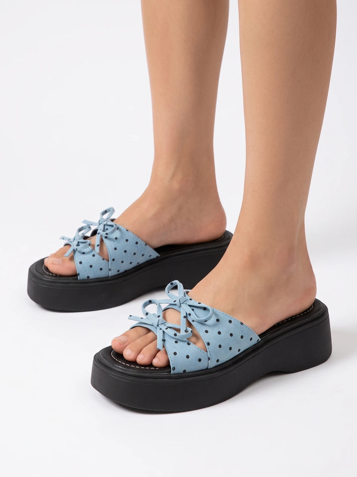 Hortense Polka Dot Platform Sandals