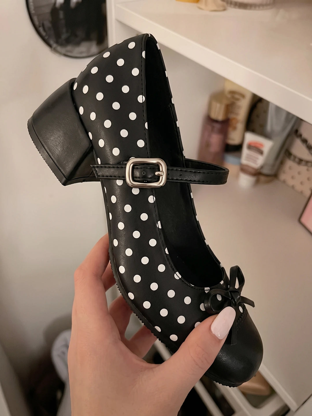 Vivienne Polka Dot Bow Mary Jane Heels