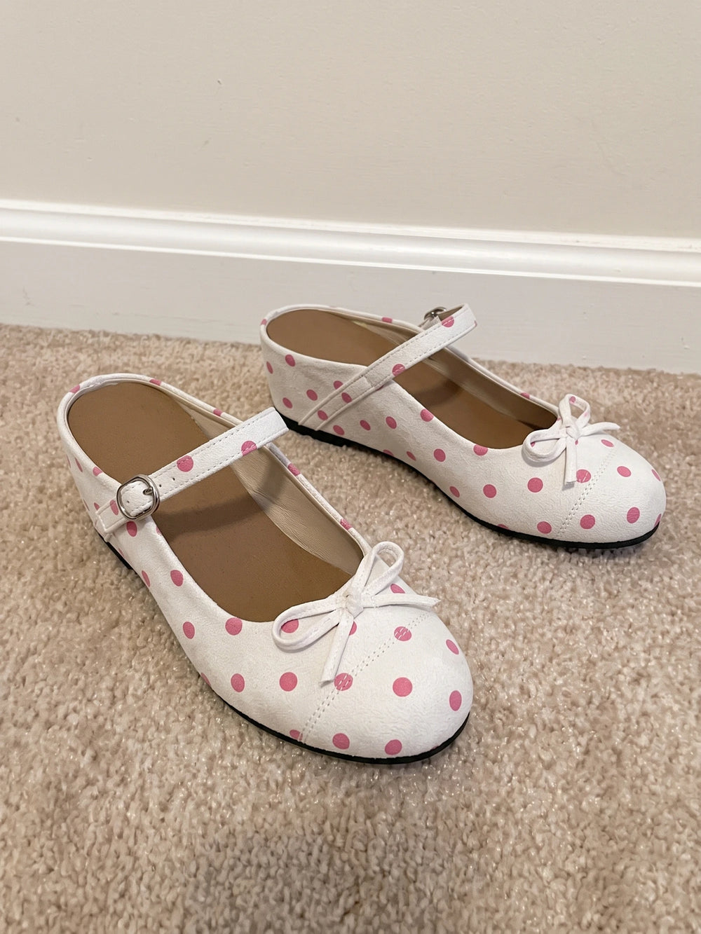 Mireilette Polka Dot Mary Jane Mules