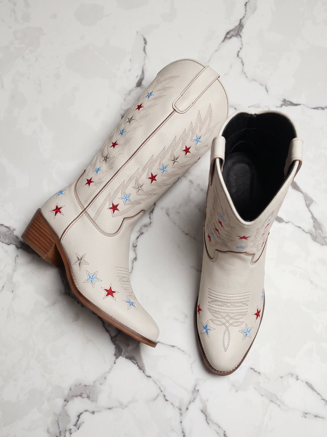 Mignettelle Embroidered Star Cowboy Boots
