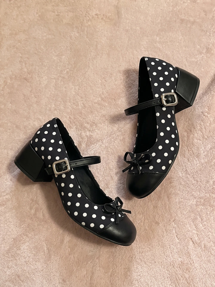 Solene Polka Dot Mary Jane Heels