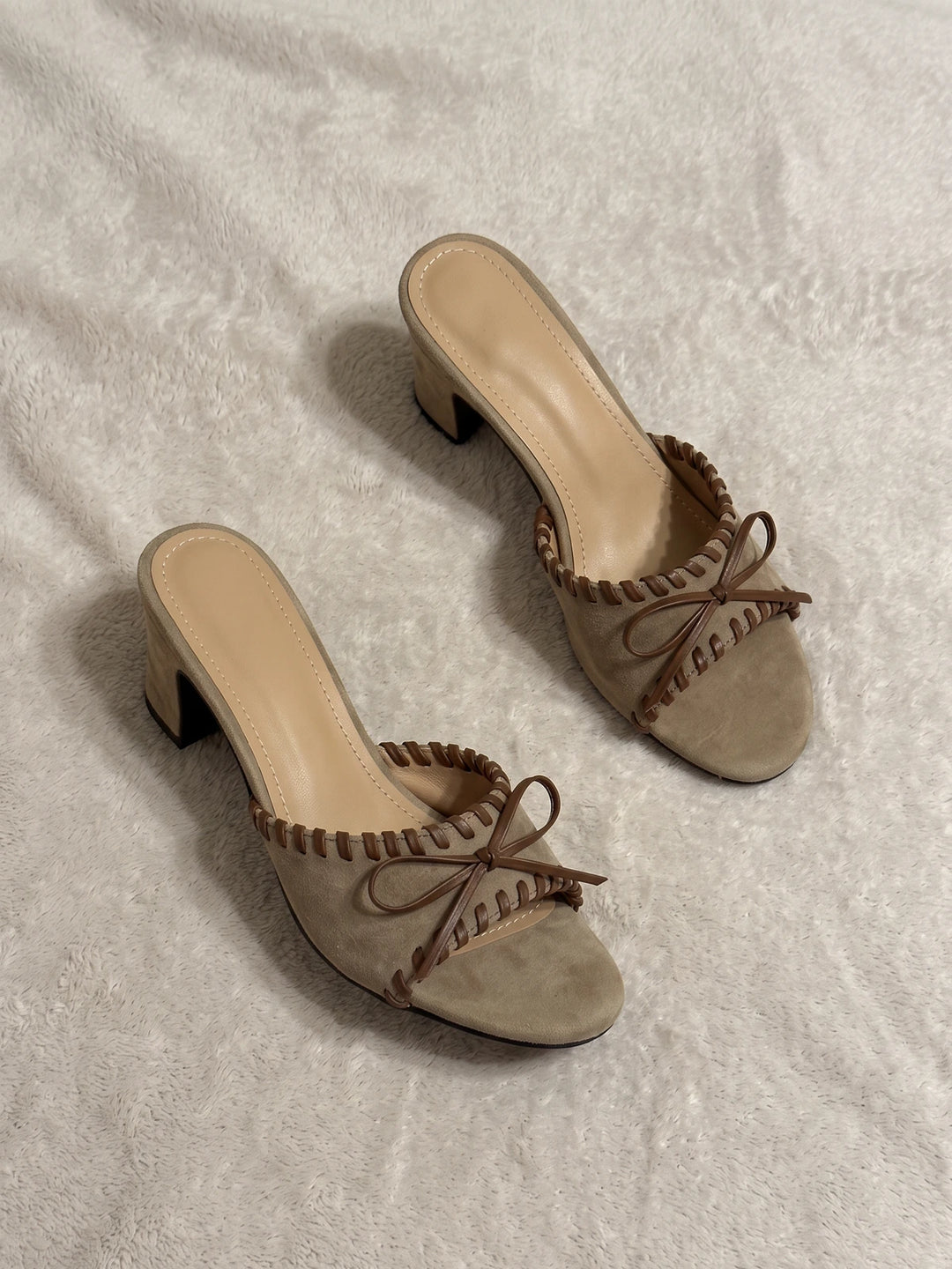 Otteline Suede Bow Mules