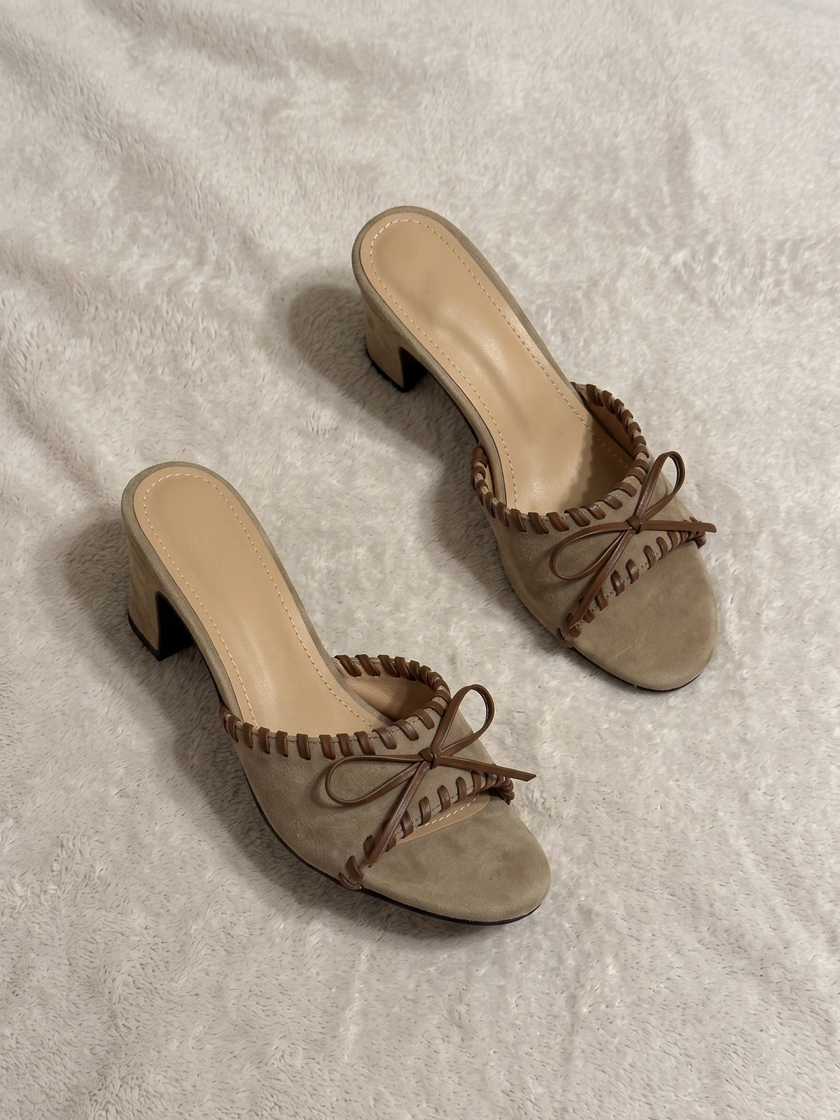 Otteline Suede Bow Mules