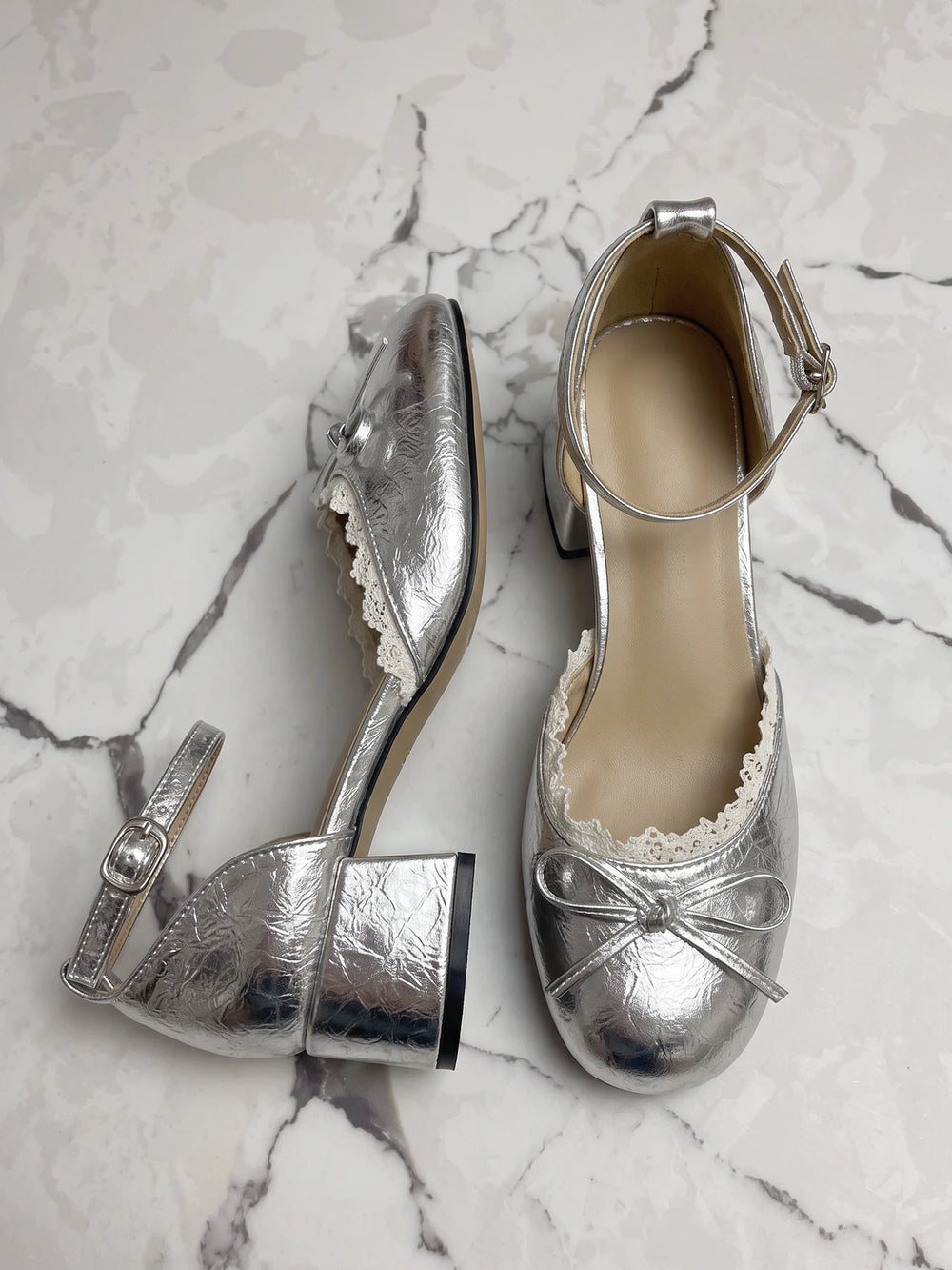 Silver Darling Mary Janes