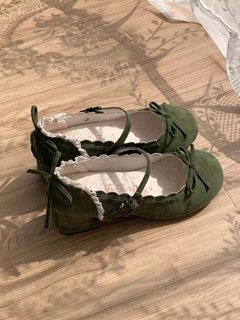 Retro Bow Round-Toe Lolita Shoes