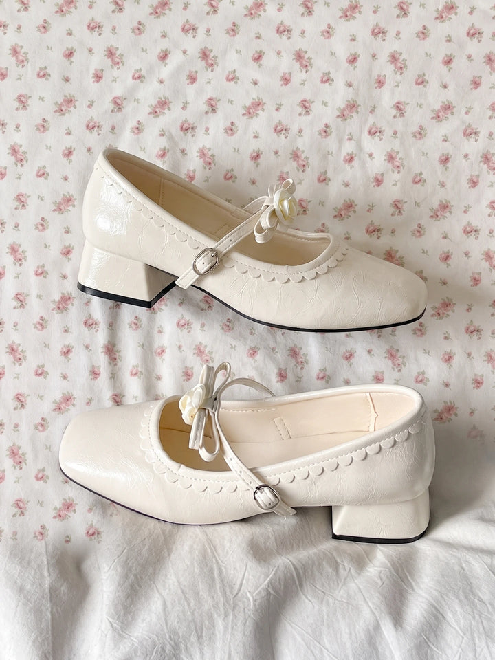 Rosina Scalloped Flower Mary Janes