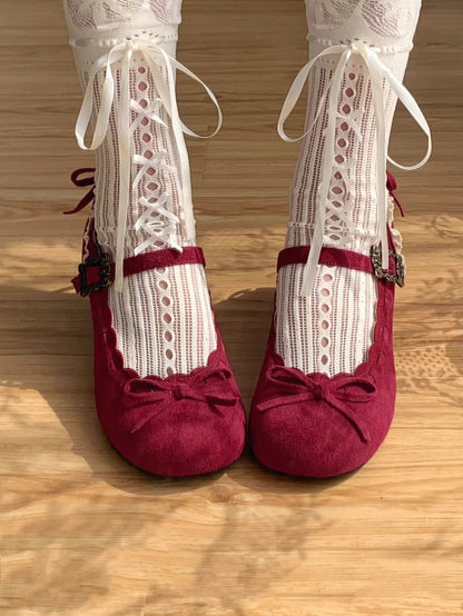 Retro Bow Round-Toe Lolita Shoes