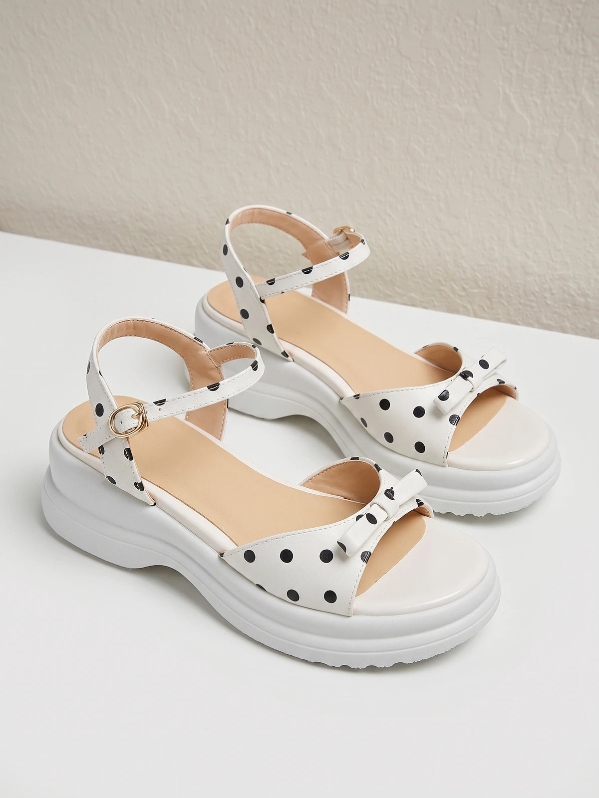 Sabine Polka Dot Platform Sandals