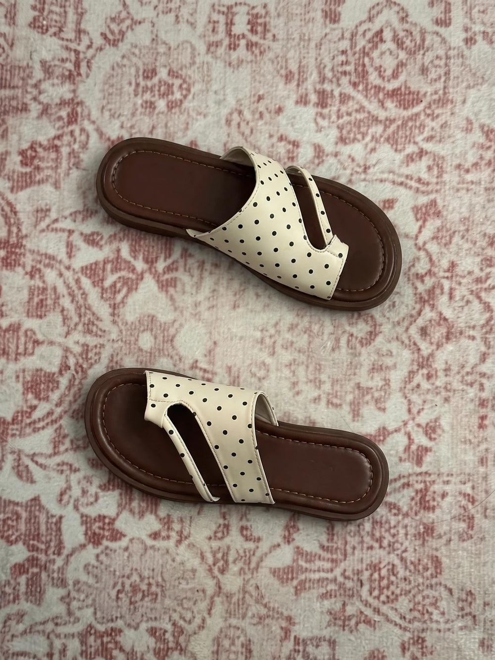 Marinelle Polka Dot Asymmetric Slides