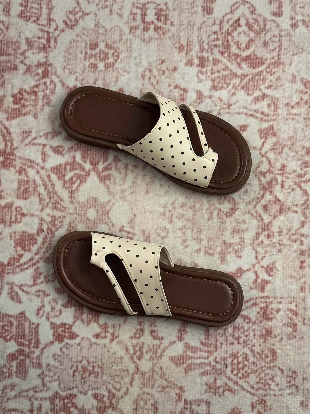Marinelle Polka Dot Asymmetric Slides