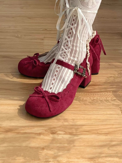 Retro Bow Round-Toe Lolita Shoes