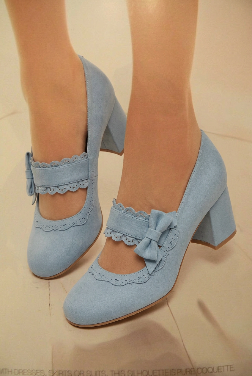 Butterfly Lolita Mid-Heel Shoes