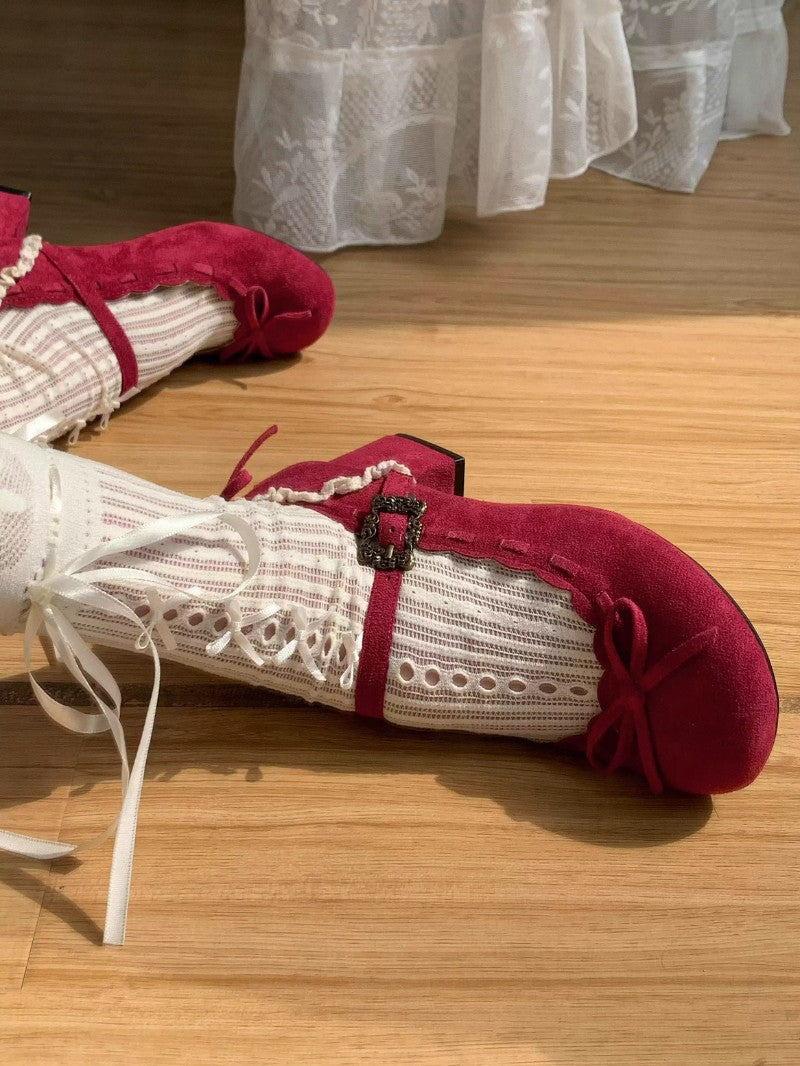 Retro Bow Round-Toe Lolita Shoes