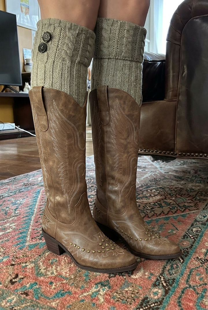 Embroidered Western Cowboy Boots