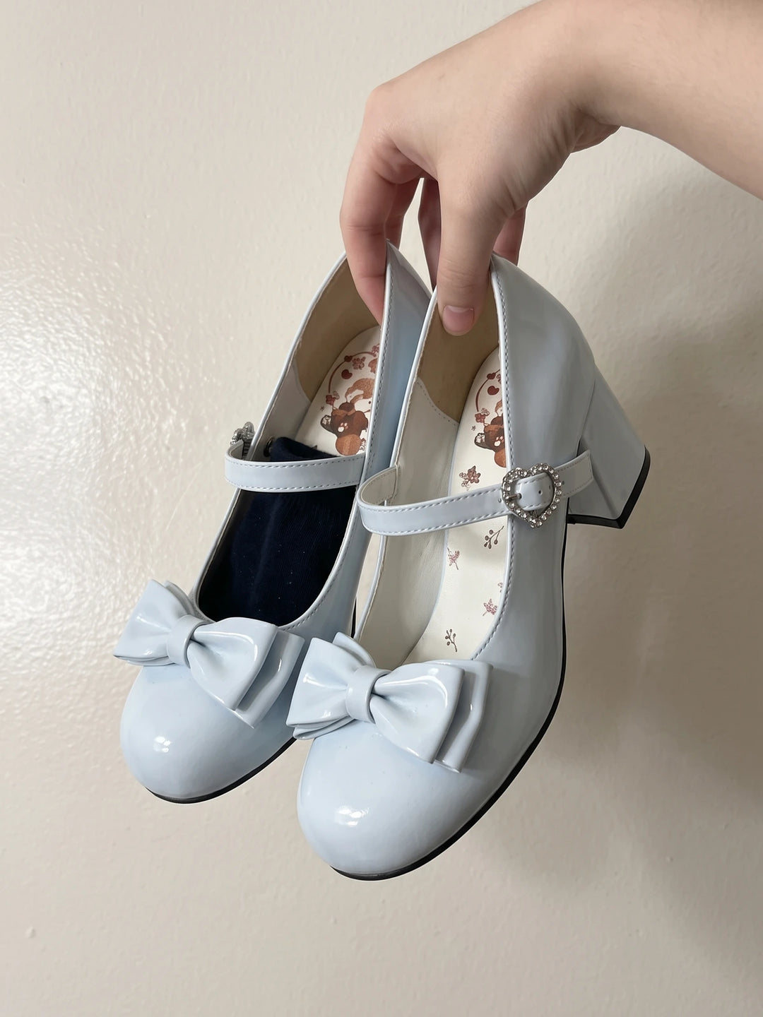 Fiorella Bow Patent Mary Jane Heels