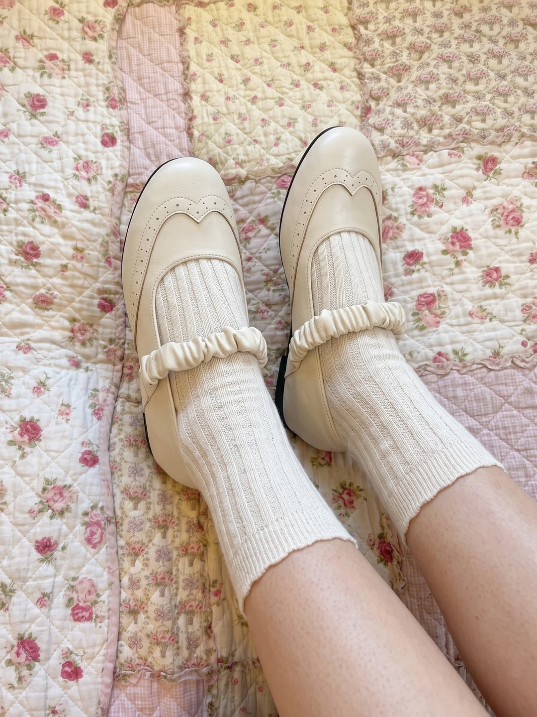 Fanchonette Scrunchie Strap Mary Janes