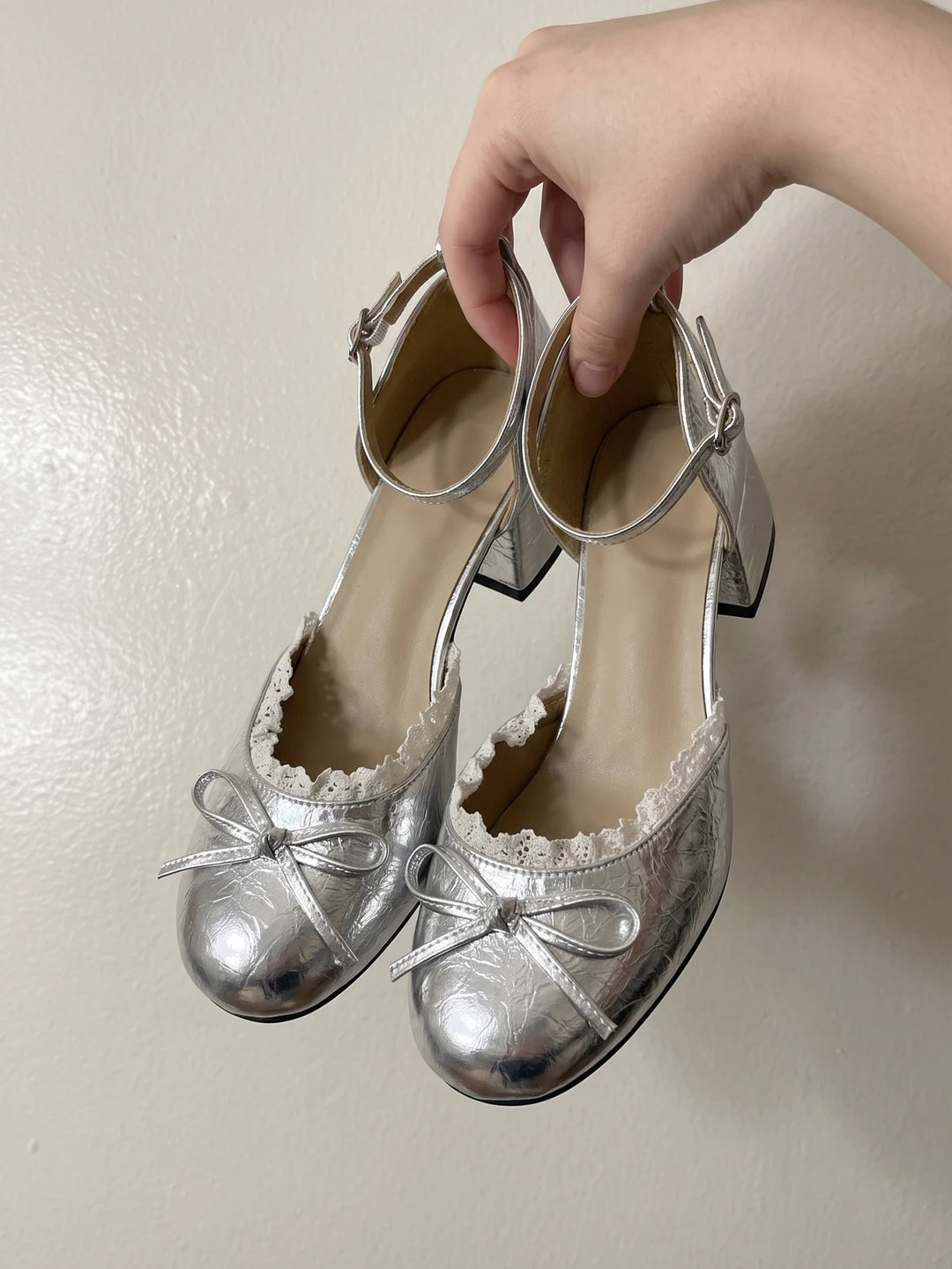 Silver Darling Mary Janes