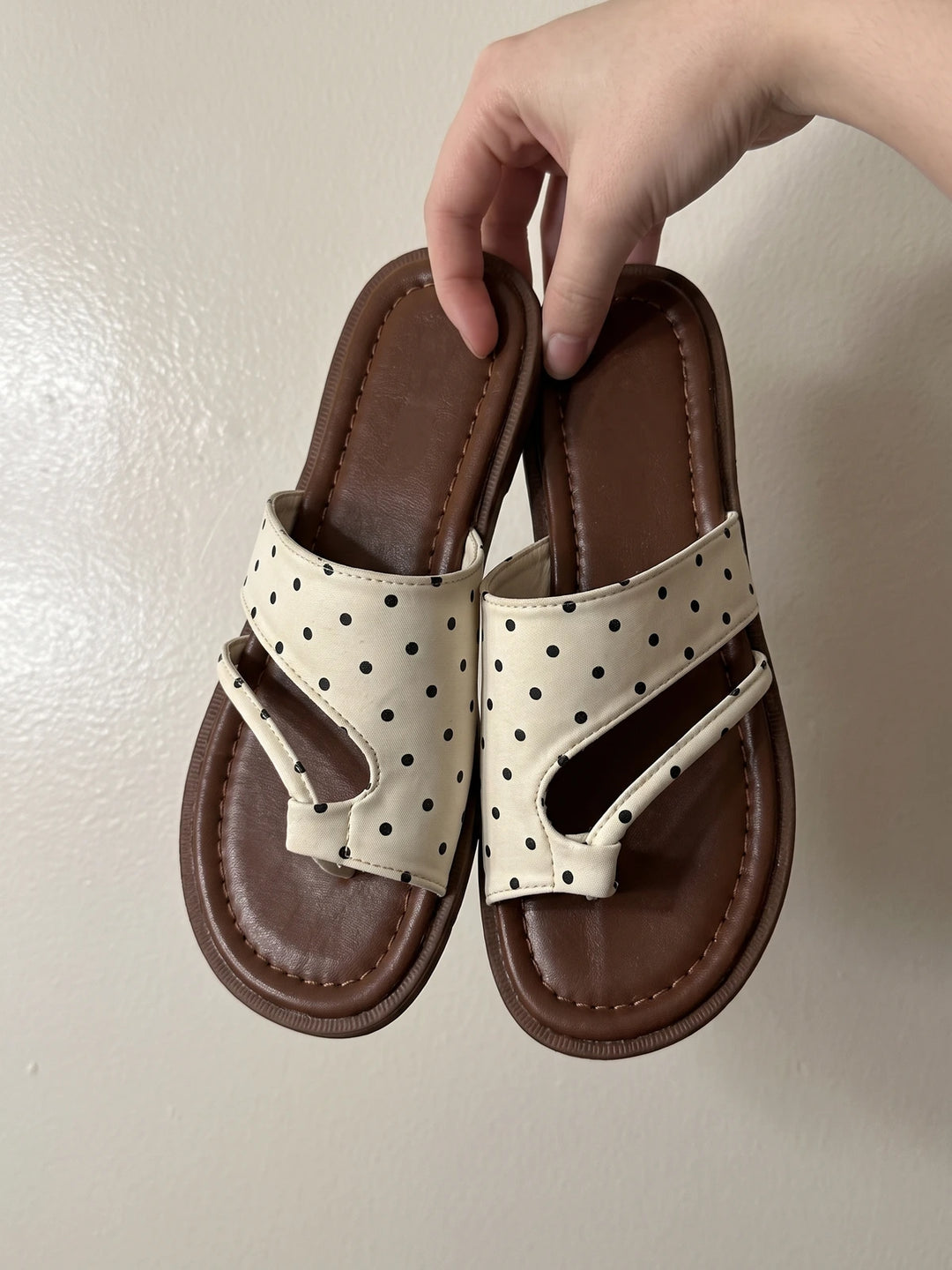 Marinelle Polka Dot Asymmetric Slides