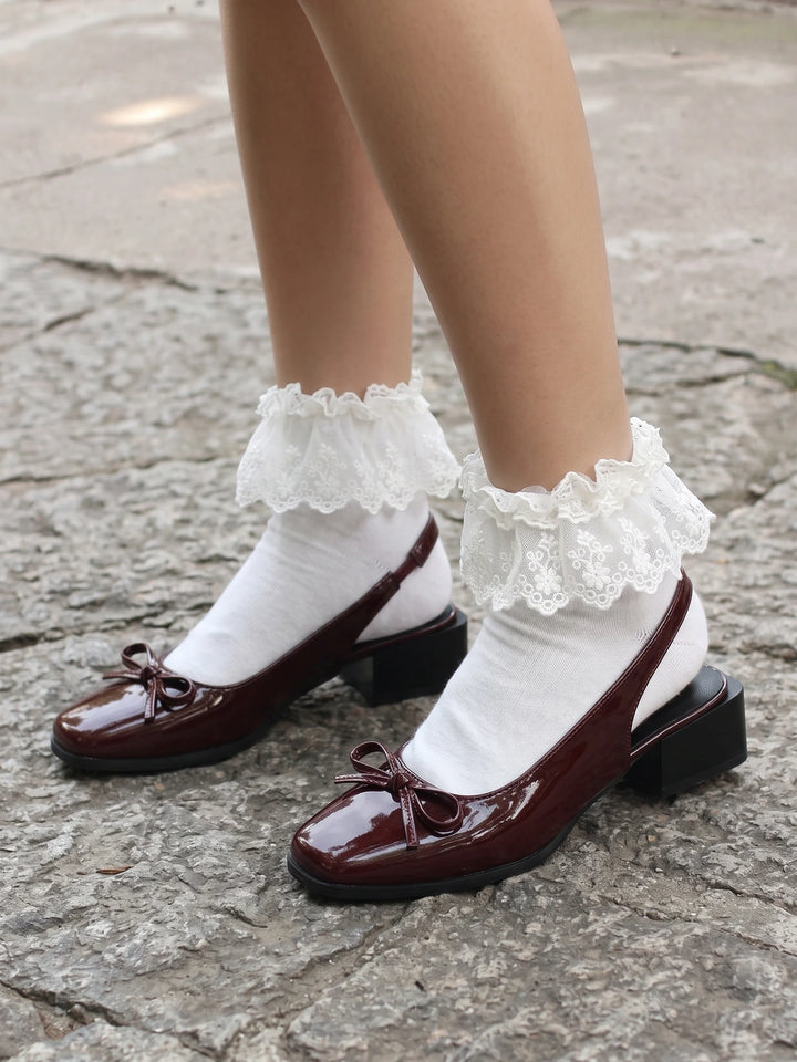 Mirelliane Patent Bow Slingback Heels