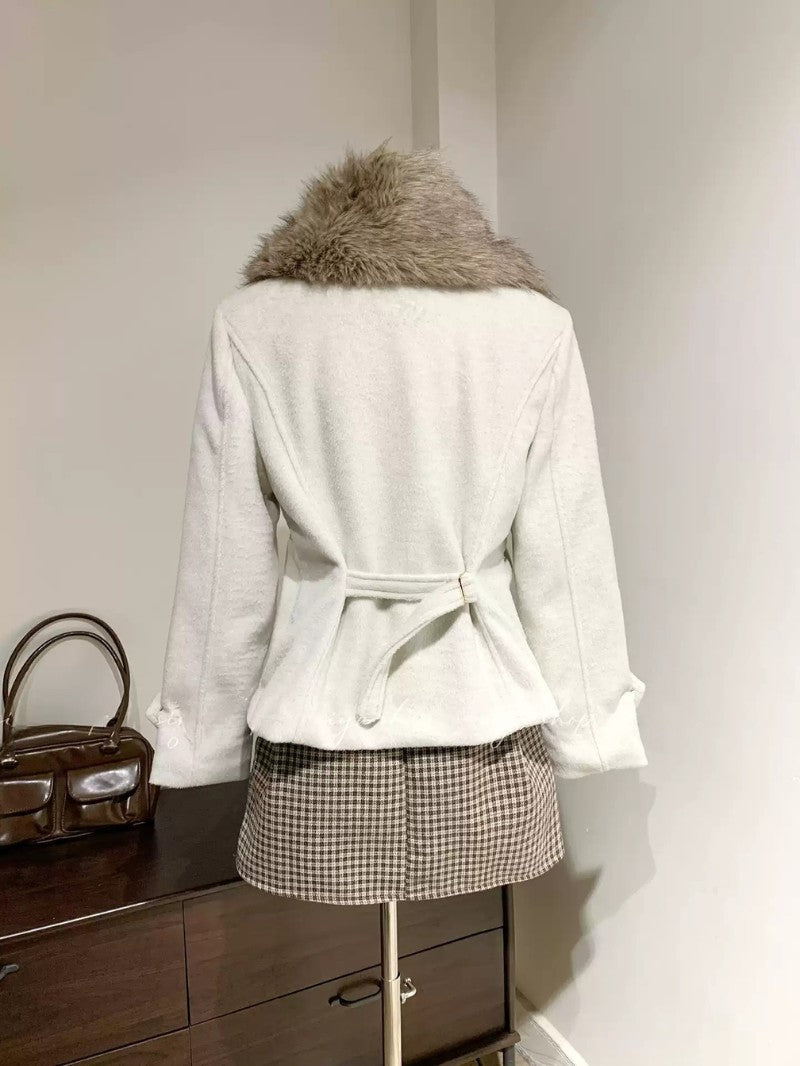 Vintage Wool Coat Skirt Set