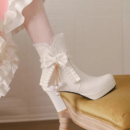 Sweet High Heel Ankle Boots