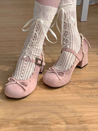 Retro Bow Round-Toe Lolita Shoes
