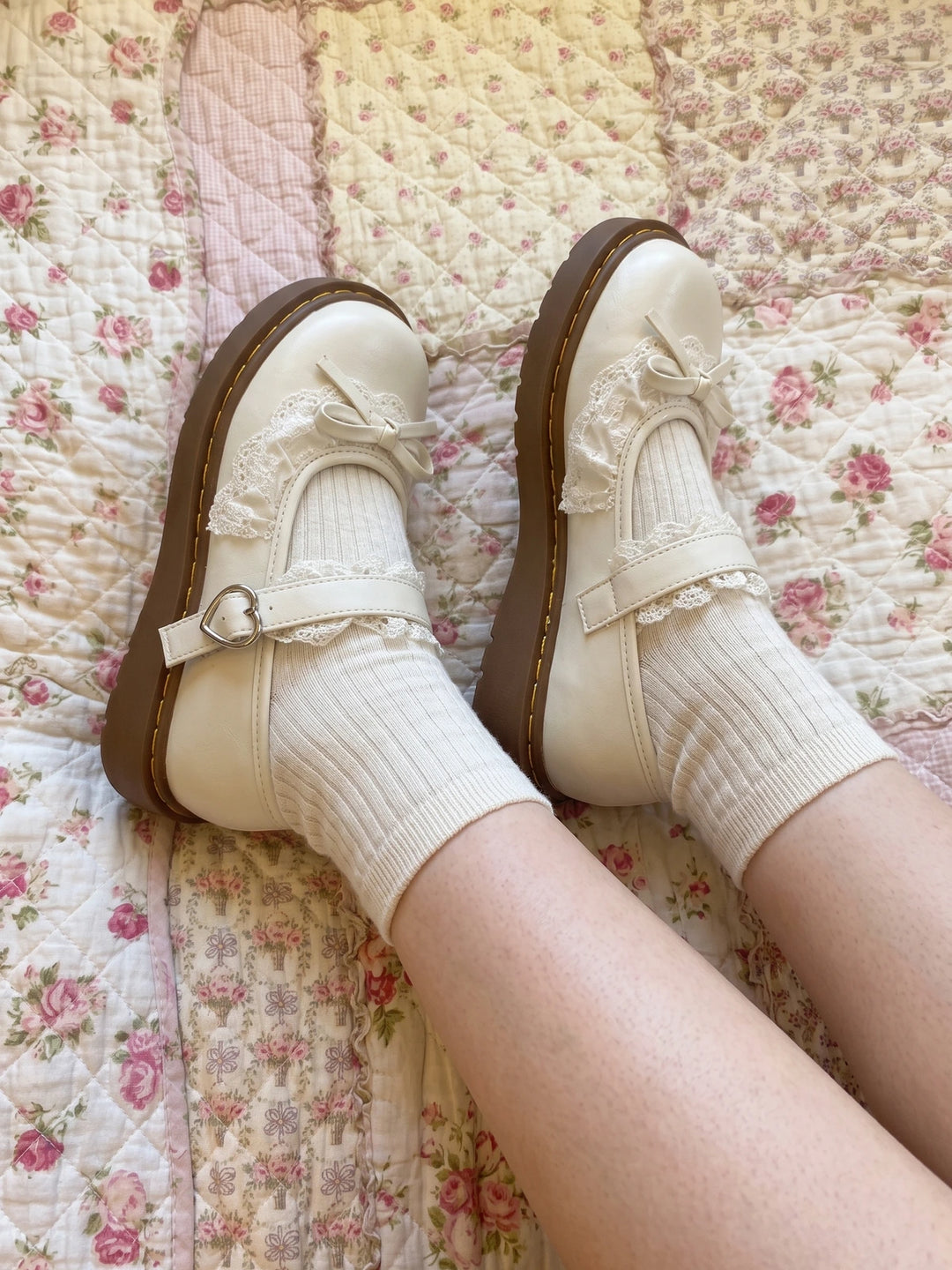 Mirettielle Ruffle Bow Mary Janes