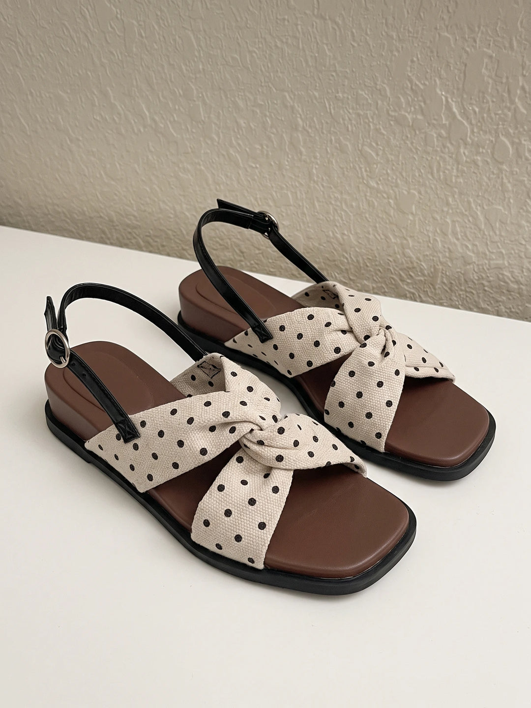 Mignette Polka Dot Knot Sandals