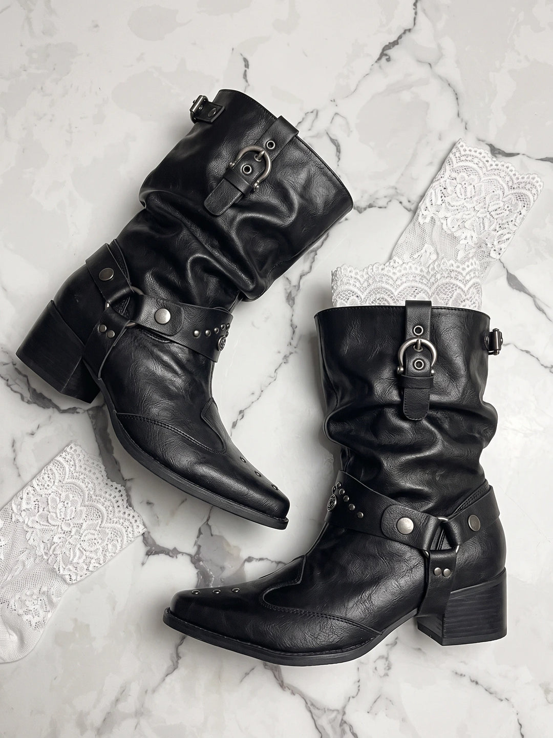 Solange Studded Slouch Boots