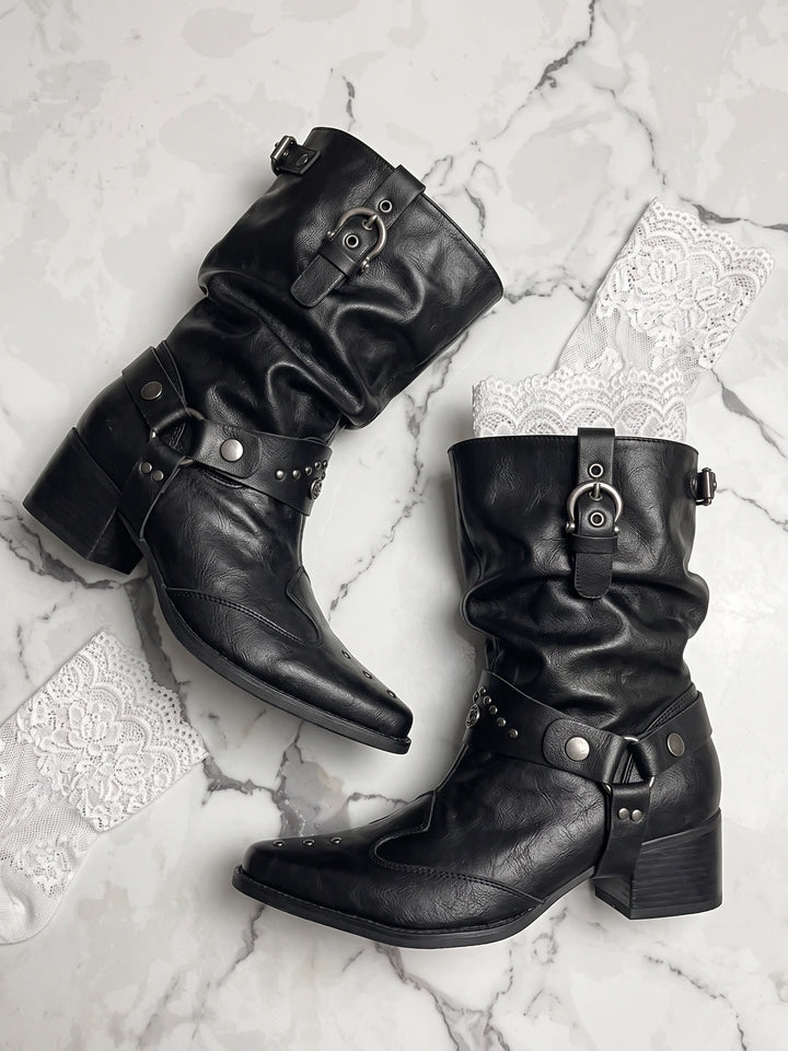 Solange Studded Slouch Boots