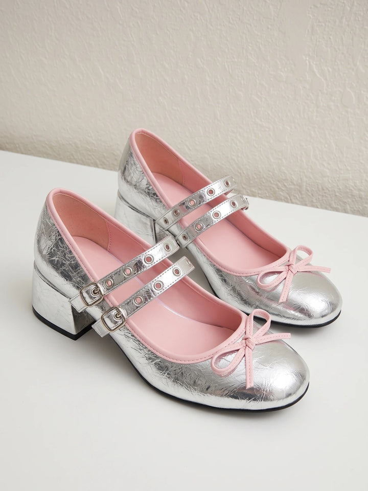 Silver Darling Mary Janes