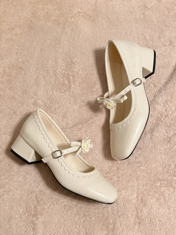 Rosina Scalloped Flower Mary Janes