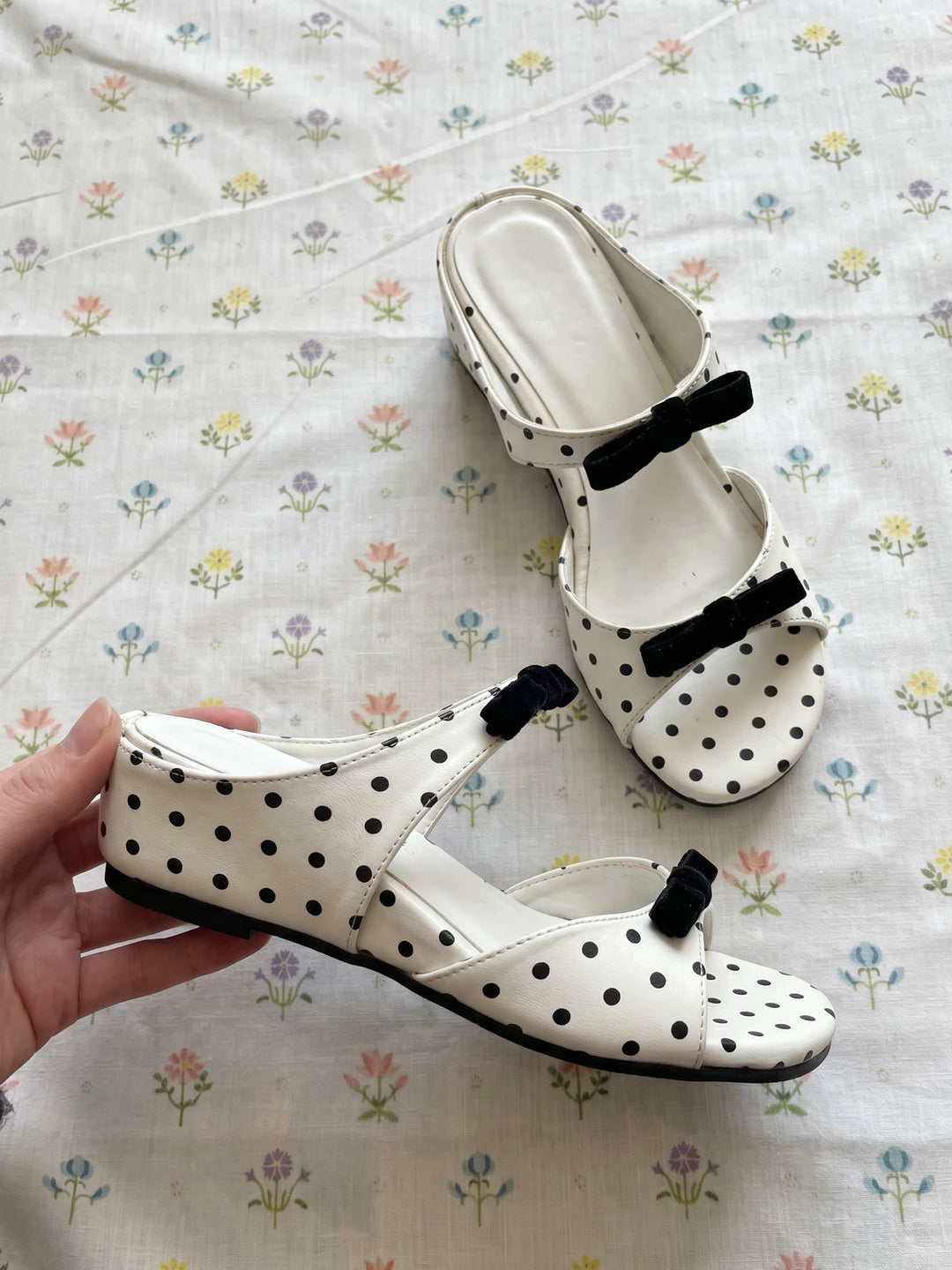 Elodie Polka Bow Mules