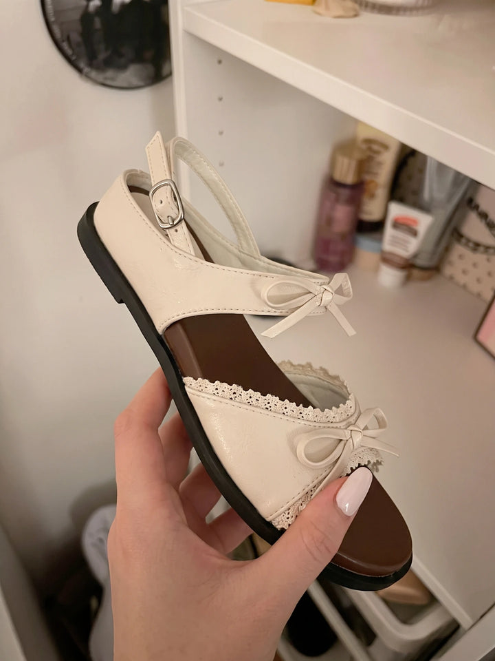 Mairabelle Lace Bow Sandals