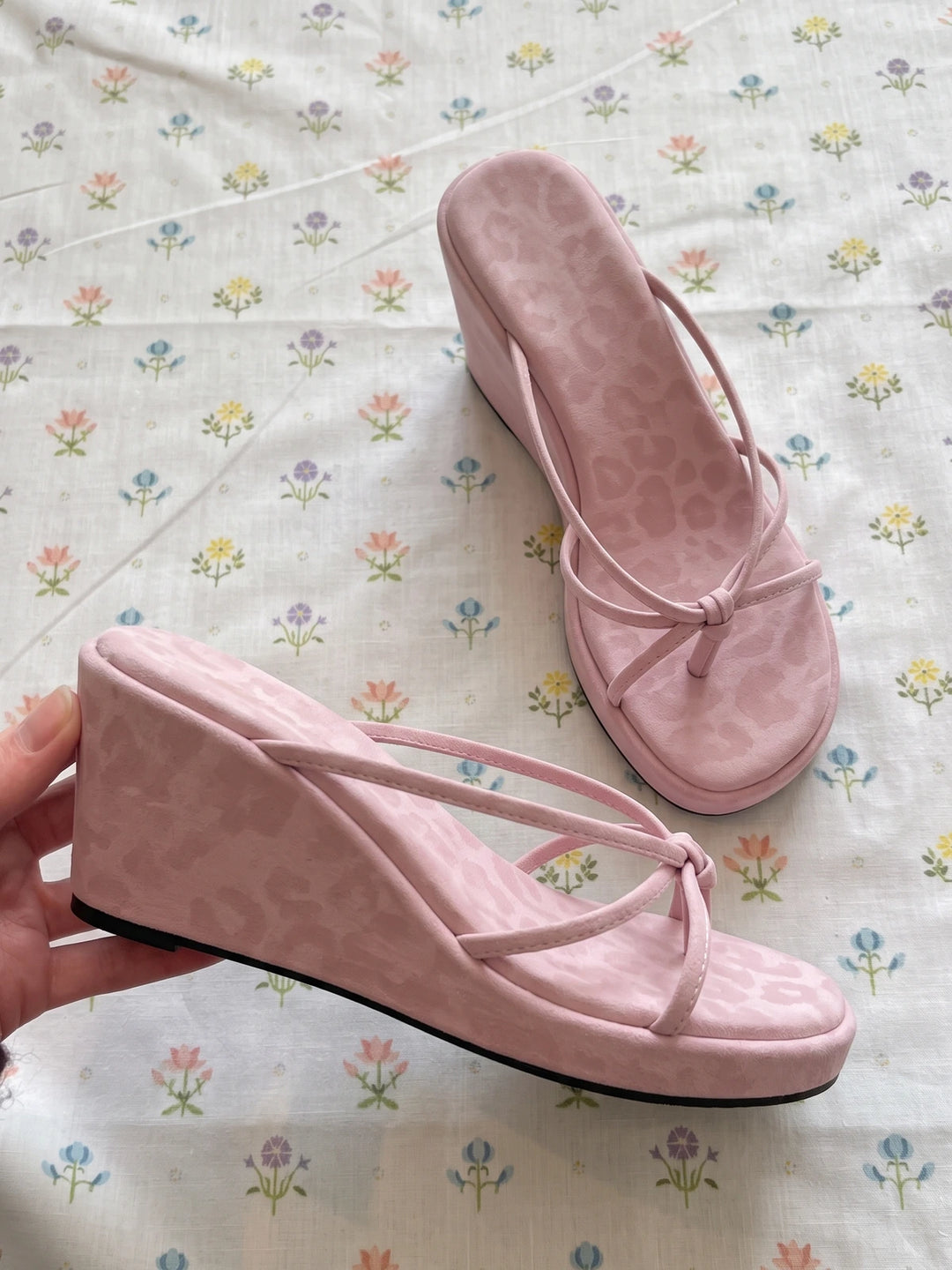 Bubblegum Pink Leopard Sandals