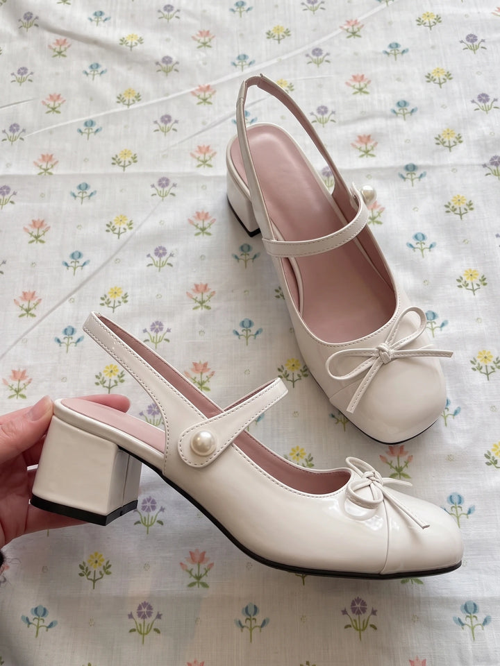 Odette Patent Bow Mary Jane Heels